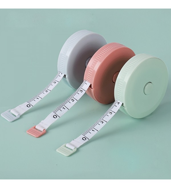 Fixturedisplays 1 Pack Tape Measure Measuring Tape for Body Fabric Sewing Tailor Cloth Knitting Craft Measurements, Retractable Black Tape Measure